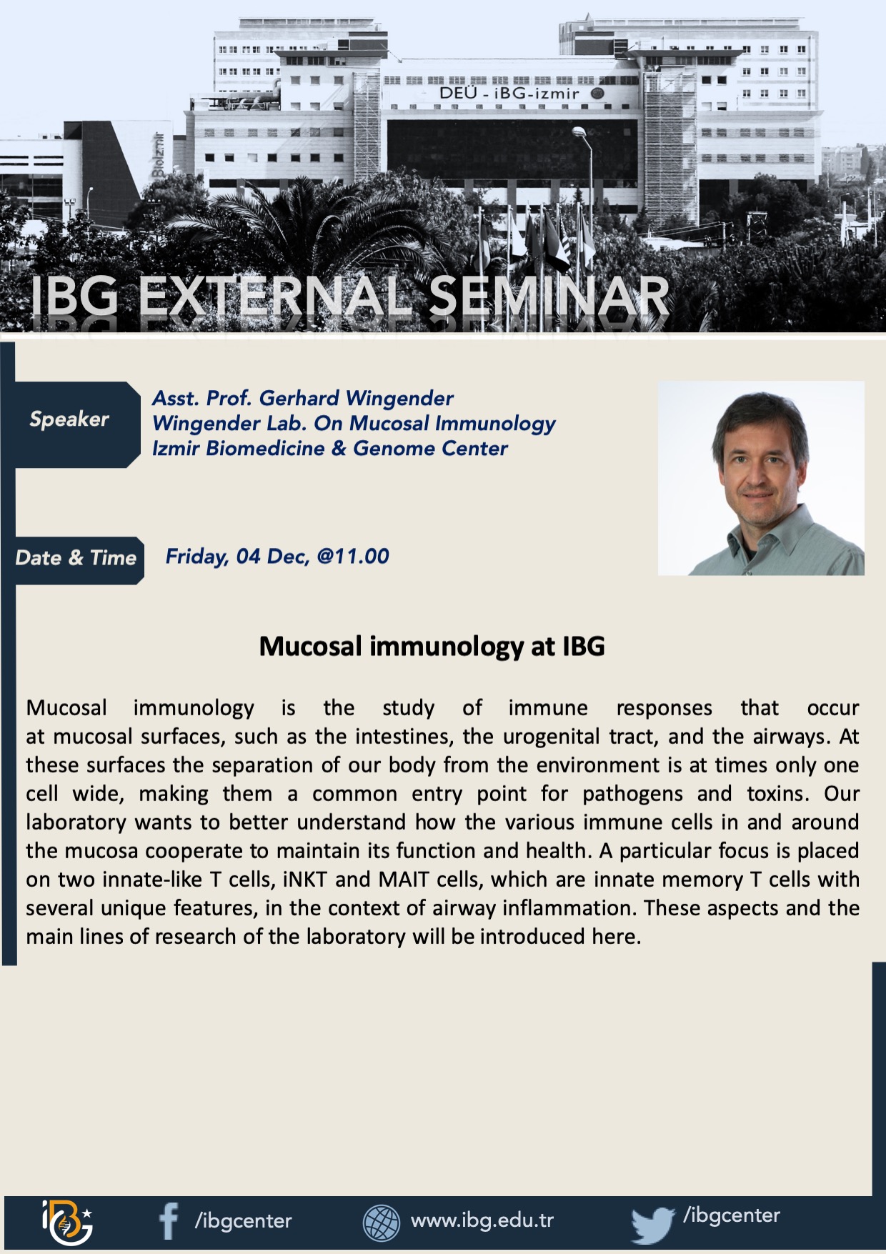 Mucosal immunology at IBG