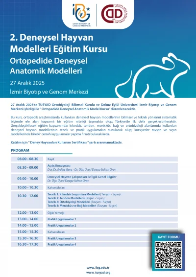 2nd Experimental Animal Models Training Course  Experimental Anatomical Models in Orthopedics